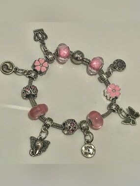 Spiritual Gangster Bracelet Crown, Peace, Love, Yin Yang, Elephant & Butterfly